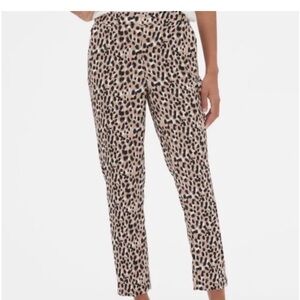 Banana Republic Hayden Leopard Print Cropped Pants